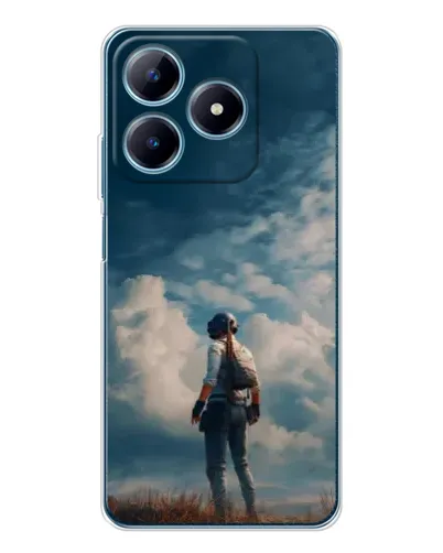 Чохол для Realme C61 з картинкою «Герой PUBG на скелі» Чохол для Realme C61 з картинкою «Герой PUBG на скелі»