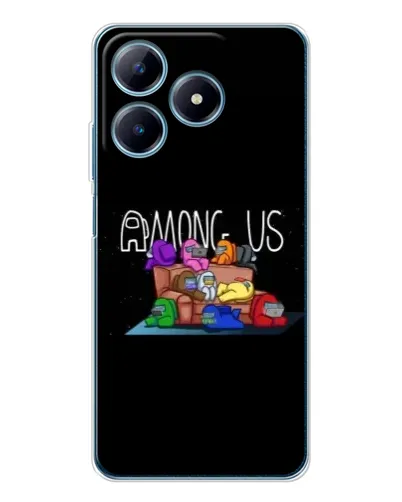 Чехол для Realme C61 с картинкой «Логотип Among Us»
