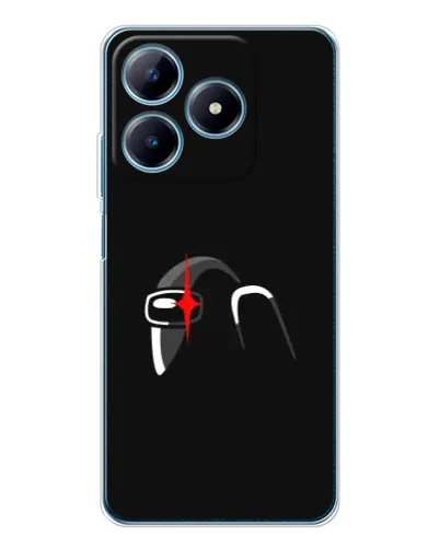 Чехол для Realme C61 с картинкой «Among Us шлем»