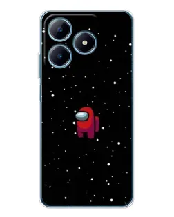 Чехол для Realme C61 с картинкой «Красный Among Us»