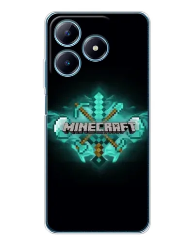 Чохол для Realme C61 з картинкою «Minecraft Diamond лого» Чохол для Realme C61 з картинкою «Minecraft Diamond лого»