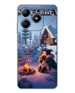 Чохол для Realme C61 з картинкою «Зимовий Minecraft» Чохол для Realme C61 з картинкою «Зимовий Minecraft»