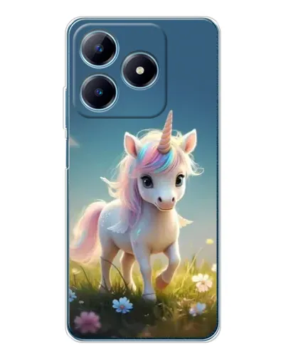 Чехол для Realme C61 с картинкой «Единорог на поляне» Чехол для Realme C61 с картинкой «Единорог на поляне»