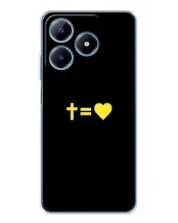 Чохол для Realme C61 з картинкою «Серце та Хрест»