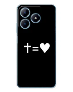 Чохол для Realme C61 з картинкою «Хрест та Серце»