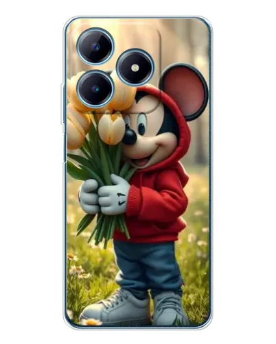 Чехол для Realme C61 с картинкой «Микки с тюльпанами» Чехол для Realme C61 с картинкой «Микки с тюльпанами»