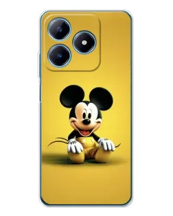 Чехол для Realme C61 с картинкой «Микки на желтом»