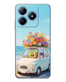 Чехол для Realme C61 с картинкой «Автомобильное путешествие»
