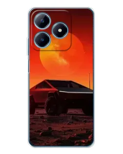 Чохол для Realme C61 з картинкою «Cybertruck на Марсі»
