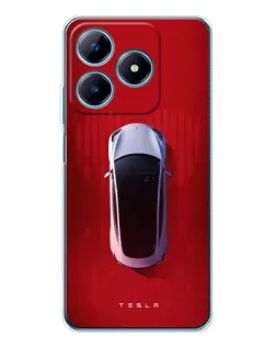 Чохол для Realme C61 з картинкою «Tesla Top View»