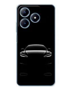 Чохол для Realme C61 з картинкою «Силует Tesla Night»