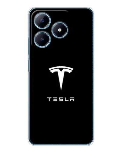 Чехол для Realme C61 с картинкой «Tesla White Logo» Чехол для Realme C61 с картинкой «Tesla White Logo»