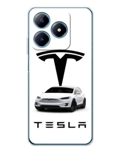 Чехол для Realme C61 с картинкой «Tesla White Style» Чехол для Realme C61 с картинкой «Tesla White Style»