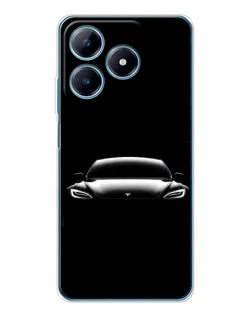 Чохол для Realme C61 з картинкою «Фари Tesla Night»