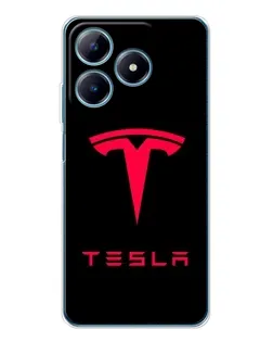 Чохол для Realme C61 з картинкою «Tesla Red Logo»