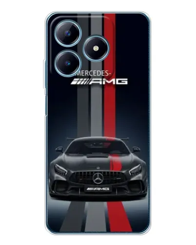 Чехол для Realme C61 с картинкой «Mercedes — белый карбон» Чехол для Realme C61 с картинкой «Mercedes — белый карбон»