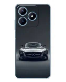 Чехол для Realme C61 с картинкой «Mercedes на черном»