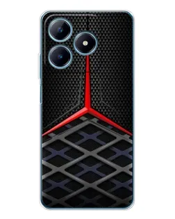 Чехол для Realme C61 с картинкой «Mercedes Carbon Grid»