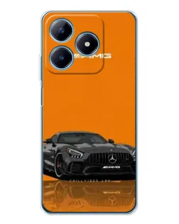 Чехол для Realme C61 с картинкой «Оранжевый Mercedes AMG»