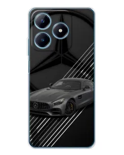 Чехол для Realme C61 с картинкой «Mercedes AMG — графика»