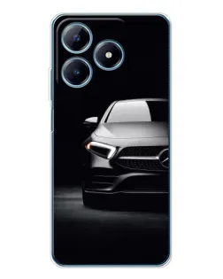 Чехол для Realme C61 с картинкой «Свет фар Mercedes»