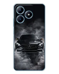 Чехол для Realme C61 с картинкой «Mercedes в дыму»