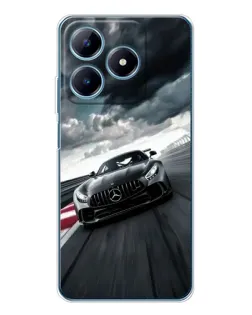 Чехол для Realme C61 с картинкой «Гоночный Mercedes AMG»
