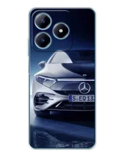 Чехол для Realme C61 с картинкой «Mercedes EQ — будущее»