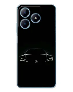 Чехол для Realme C61 с картинкой «Mercedes — силуэт авто» Чехол для Realme C61 с картинкой «Mercedes — силуэт авто»
