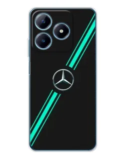 Чехол для Realme C61 с картинкой «Спортивные линии Mercedes» Чехол для Realme C61 с картинкой «Спортивные линии Mercedes»