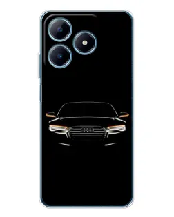 Чехол для Realme C61 с картинкой «Audi — ночной контур»