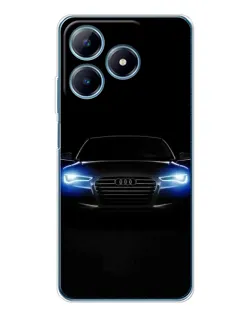 Чехол для Realme C61 с картинкой «Audi в неоне»