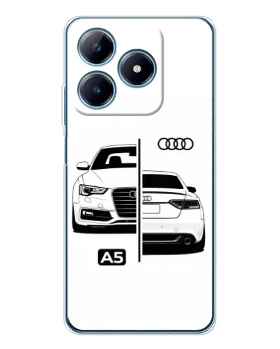 Чехол для Realme C61 с картинкой «Audi — контрастный дизайн» Чехол для Realme C61 с картинкой «Audi — контрастный дизайн»