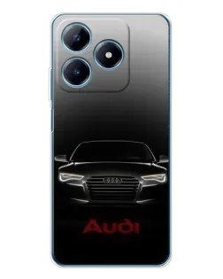 Чехол для Realme C61 с картинкой «Audi — градиентный контур»