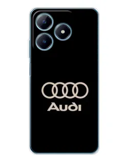 Чехол для Realme C61 с картинкой «Audi — золотой логотип»
