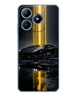 Чехол для Realme C61 с картинкой «Ночной Lamborghini драйв»