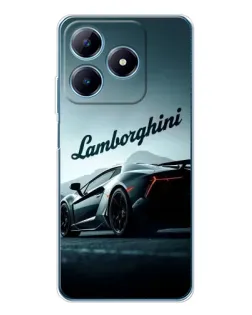 Чехол для Realme C61 с картинкой «Классическая надпись Lamborghini»