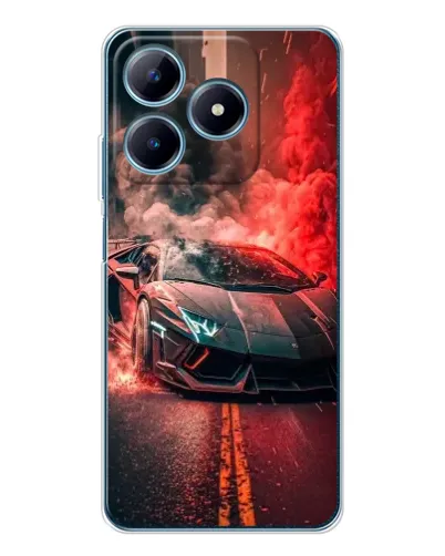 Чехол для Realme C61 с картинкой «Lamborghini красный дым» Чехол для Realme C61 с картинкой «Lamborghini красный дым»