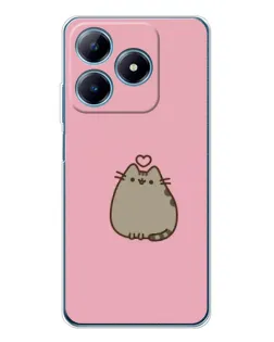 Чохол для Realme C61 з картинкою «Pusheen серце» Чохол для Realme C61 з картинкою «Pusheen серце»