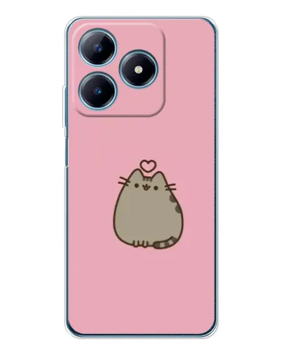Чохол для Realme C61 з картинкою «Pusheen серце» Чохол для Realme C61 з картинкою «Pusheen серце»