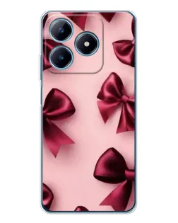Чехол для Realme C61 с картинкой «Бордовый атлас»
