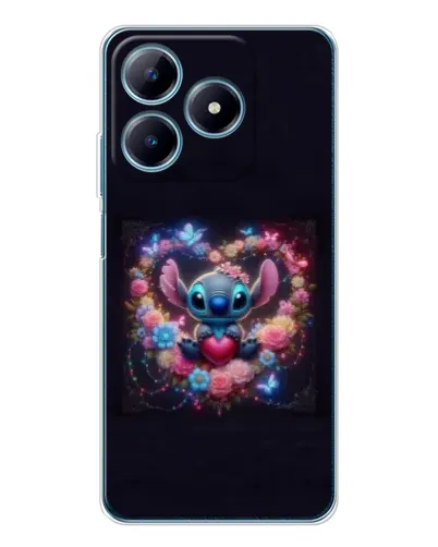 Чохол для Realme C61 з картинкою «Stitch у квітах» Чохол для Realme C61 з картинкою «Stitch у квітах»