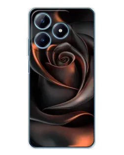 Чехол для Realme C61 с картинкой «Шелковая черная роза» Чехол для Realme C61 с картинкой «Шелковая черная роза»