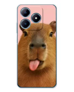 Чехол для Realme C61 с картинкой «Капибара с языком» Чехол для Realme C61 с картинкой «Капибара с языком»