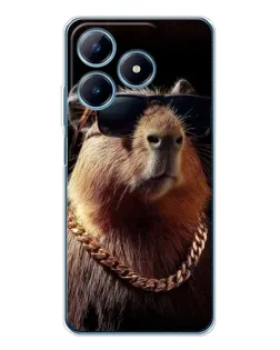 Чехол для Realme C61 с картинкой «Капибара золотая цепь» Чехол для Realme C61 с картинкой «Капибара золотая цепь»