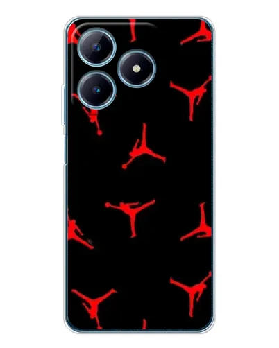 Чехол для Realme C63 4G с картинкой «Jordan Red Pattern»