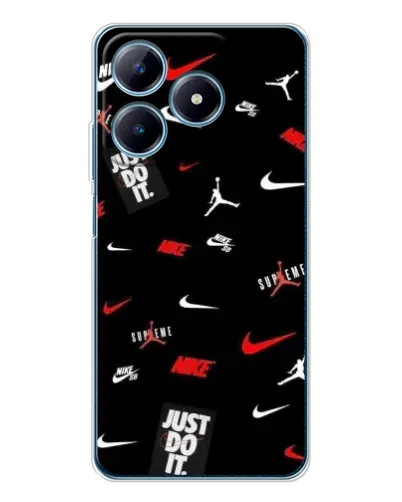 Чехол для Realme C63 4G с картинкой «Nike Mix Pattern»