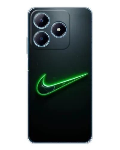 Чехол для Realme C63 4G с картинкой «Неоновый контур Nike» Чехол для Realme C63 4G с картинкой «Неоновый контур Nike»