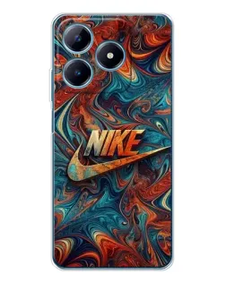 Чехол для Realme C63 4G с картинкой «Nike в абстракции»