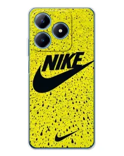 Чехол для Realme C63 4G с картинкой «Желтый текстурный Nike»